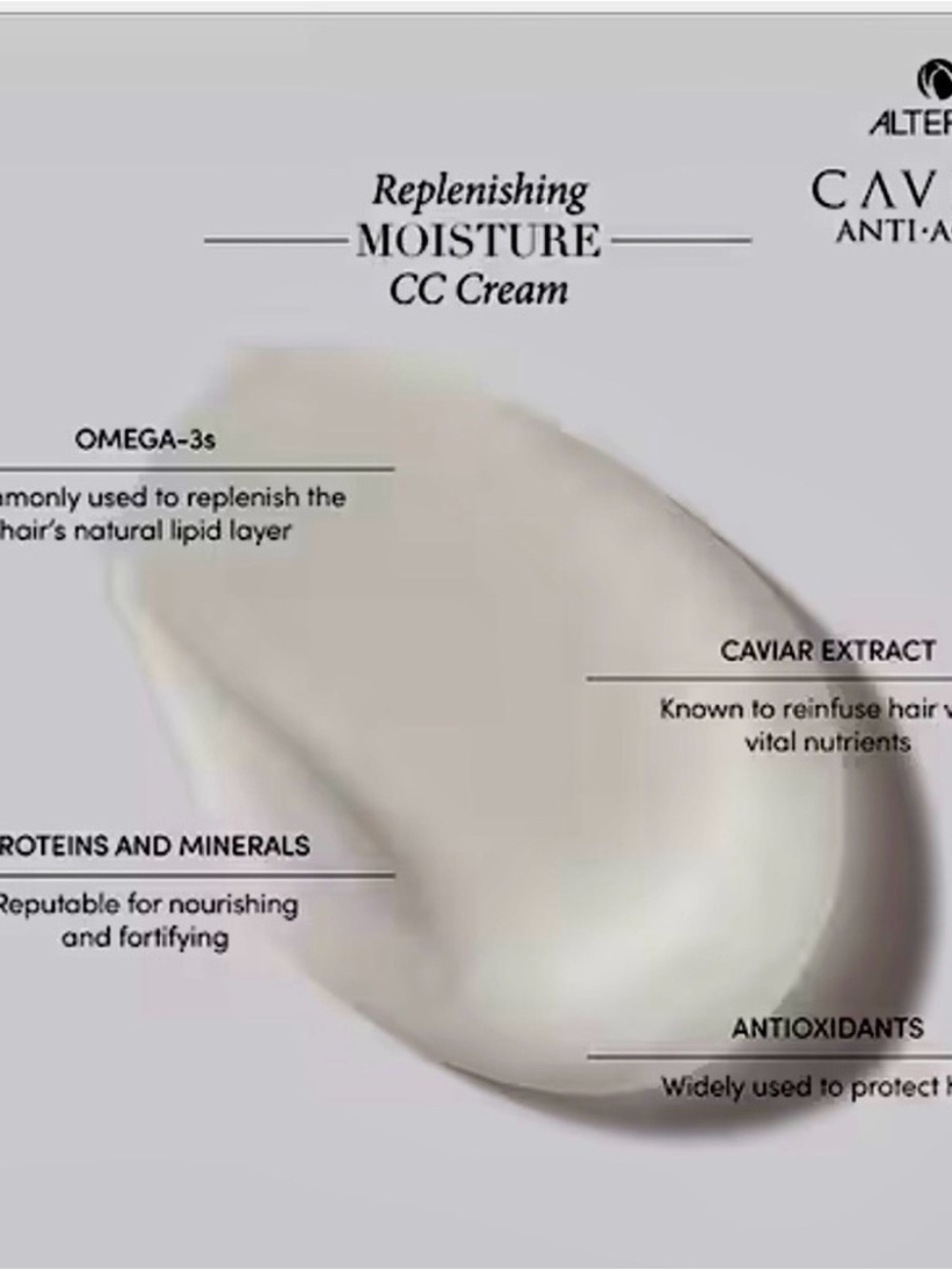 Alterna Caviar Anti-Aging Replenishing Moisture CC Hair Cream Size 3.4oz. - Picture 3 of 6